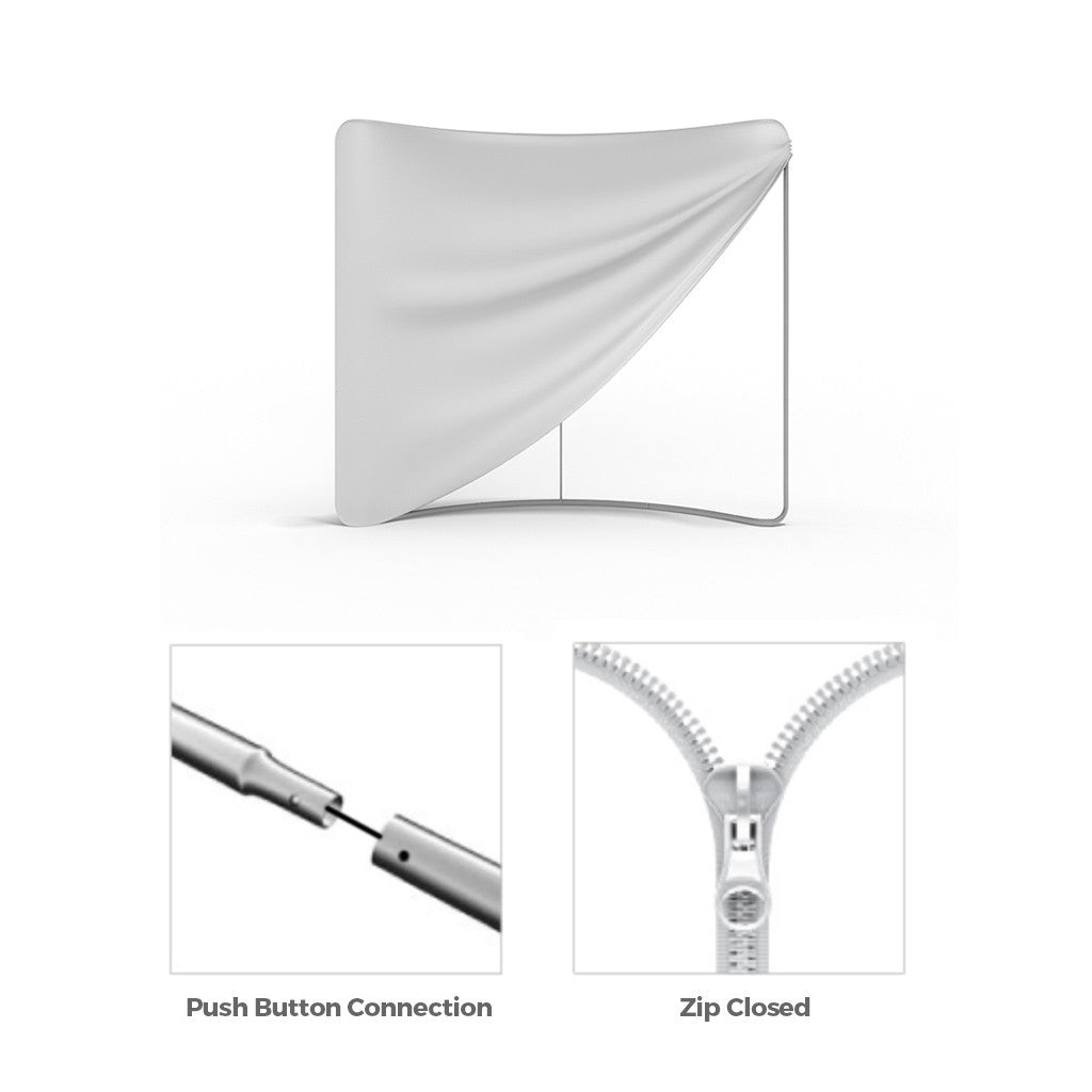 10' WaveLine Tension Fabric Trade Show Display