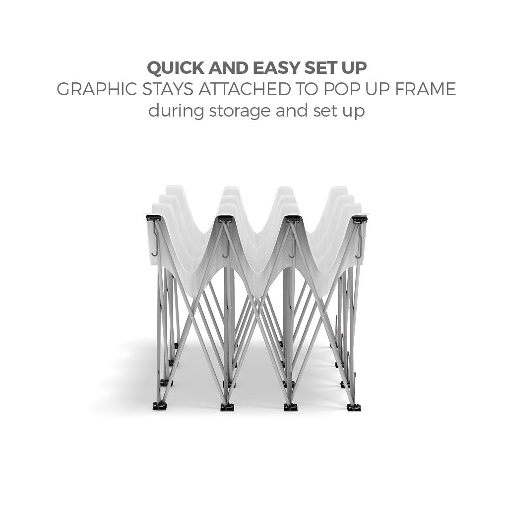 5' OneFabric Portable Pop Up Trade Show Display