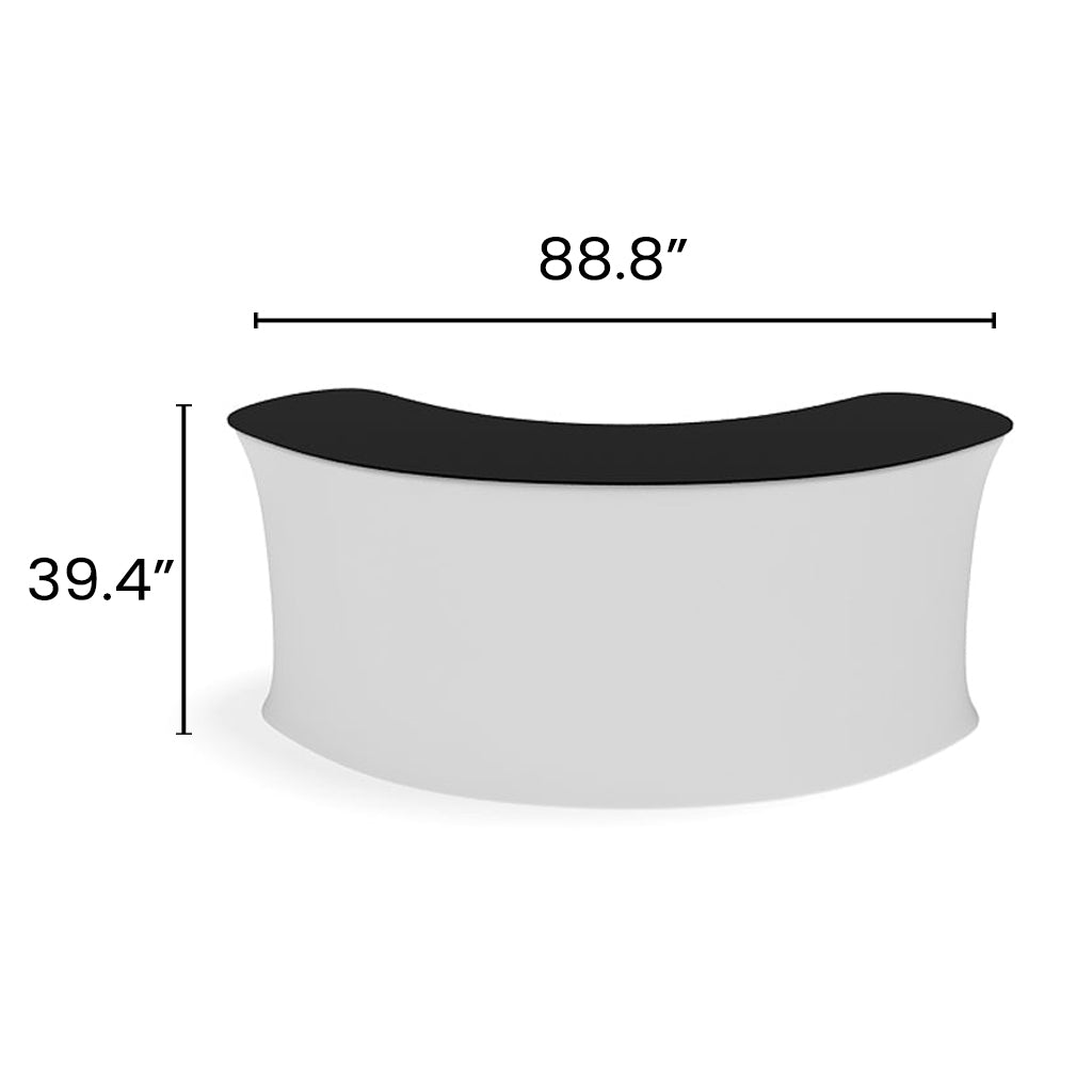 8' Curved InfoDesk Trade Show Counter