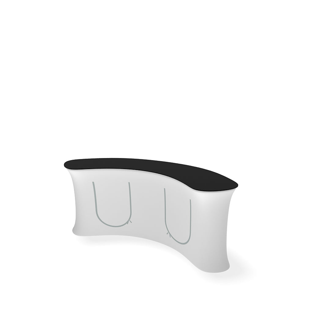 8' Curved InfoDesk Trade Show Counter