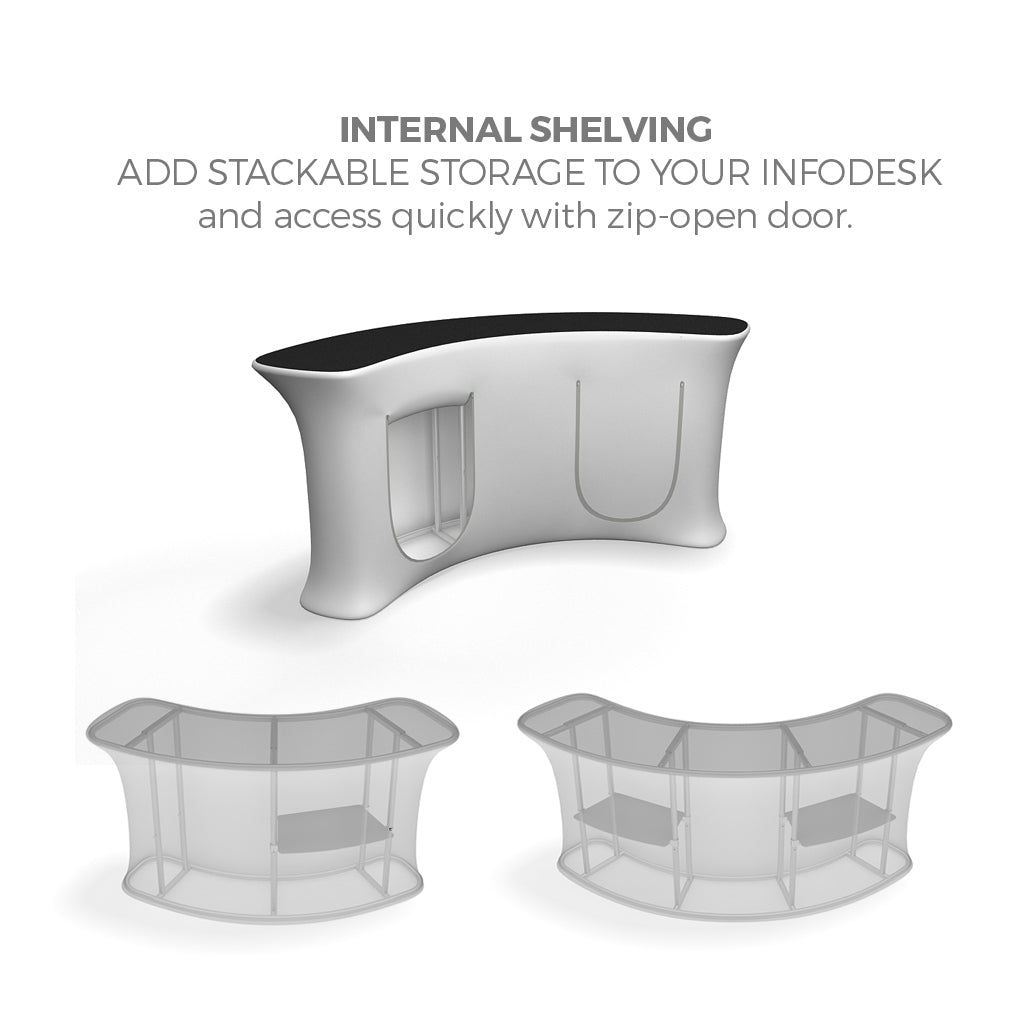 8' Curved InfoDesk Trade Show Counter