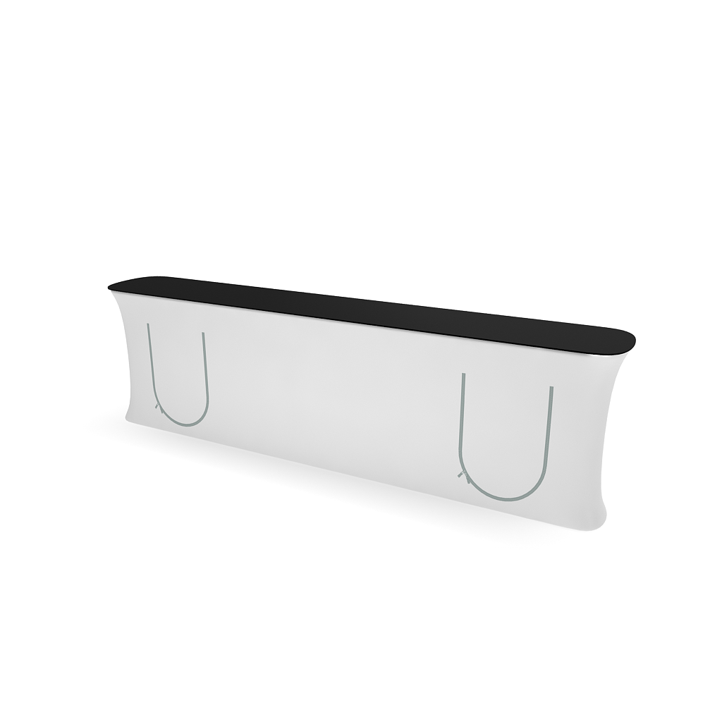12' Straight InfoDesk Trade Show Counter