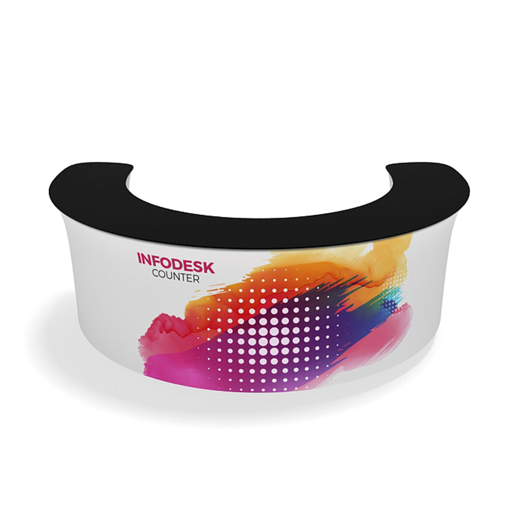 10' C Curve InfoDesk Trade Show Counter
