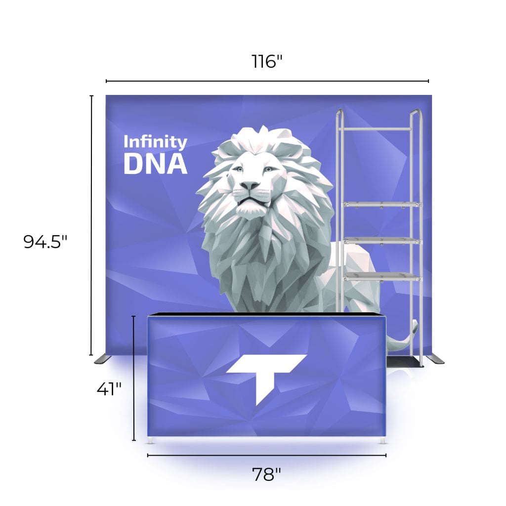 10 x 10 Infinity DNA Merchandiser Trade Show Booth