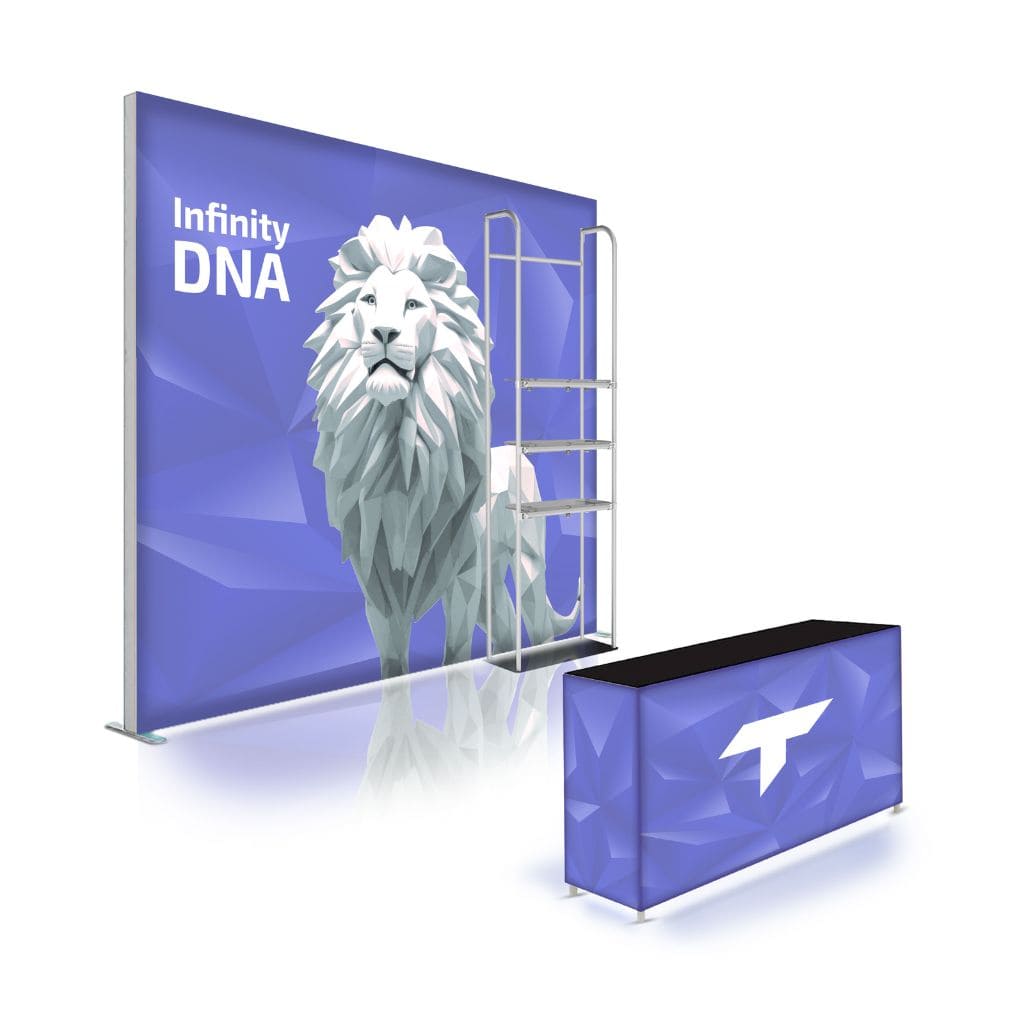 10 x 10 Infinity DNA Merchandiser Trade Show Booth