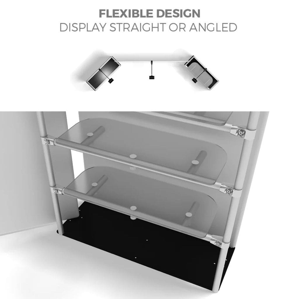 10 x 10 WaveLine Deluxe Media Merchandiser Trade Show Booth