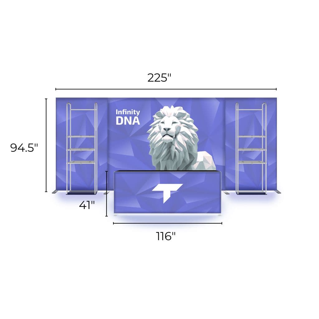 10 x 20 Infinity DNA Merchandiser Trade Show Booth