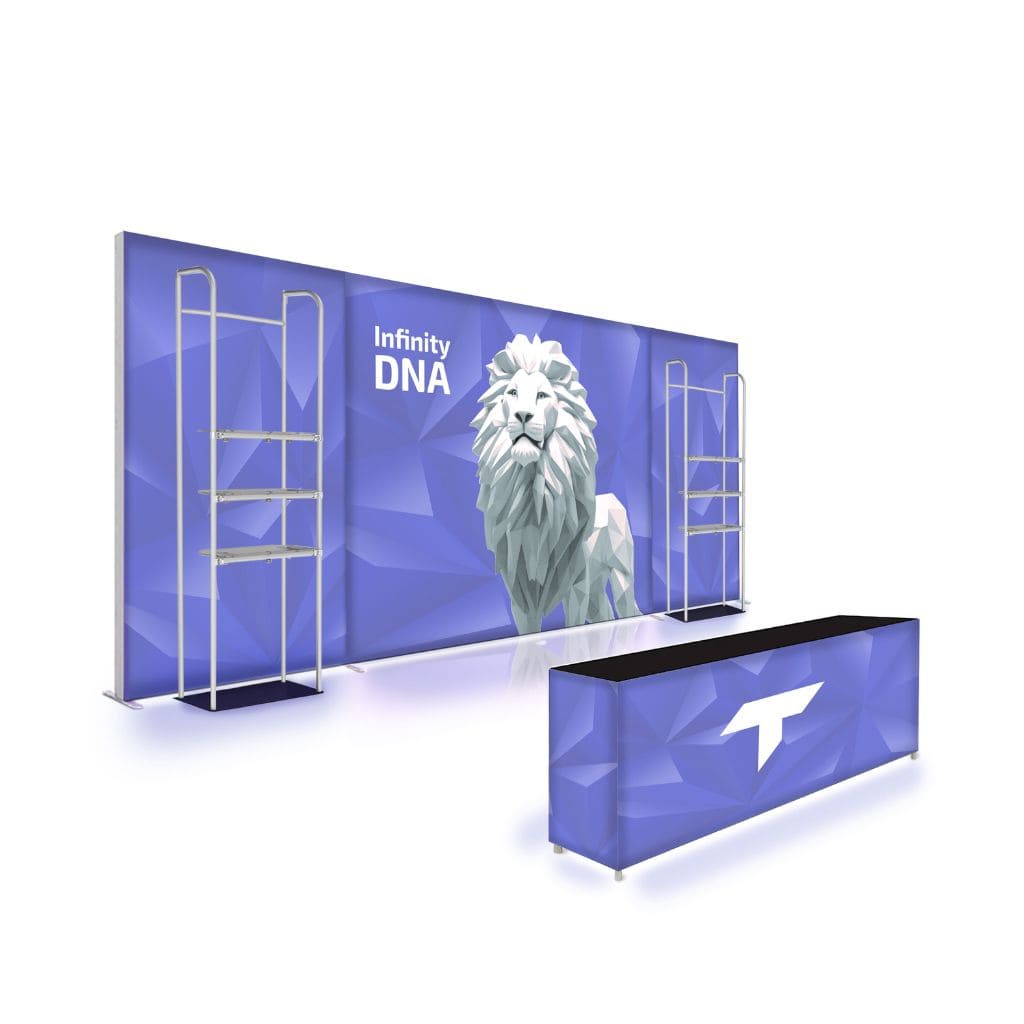 10 x 20 Infinity DNA Merchandiser Trade Show Booth