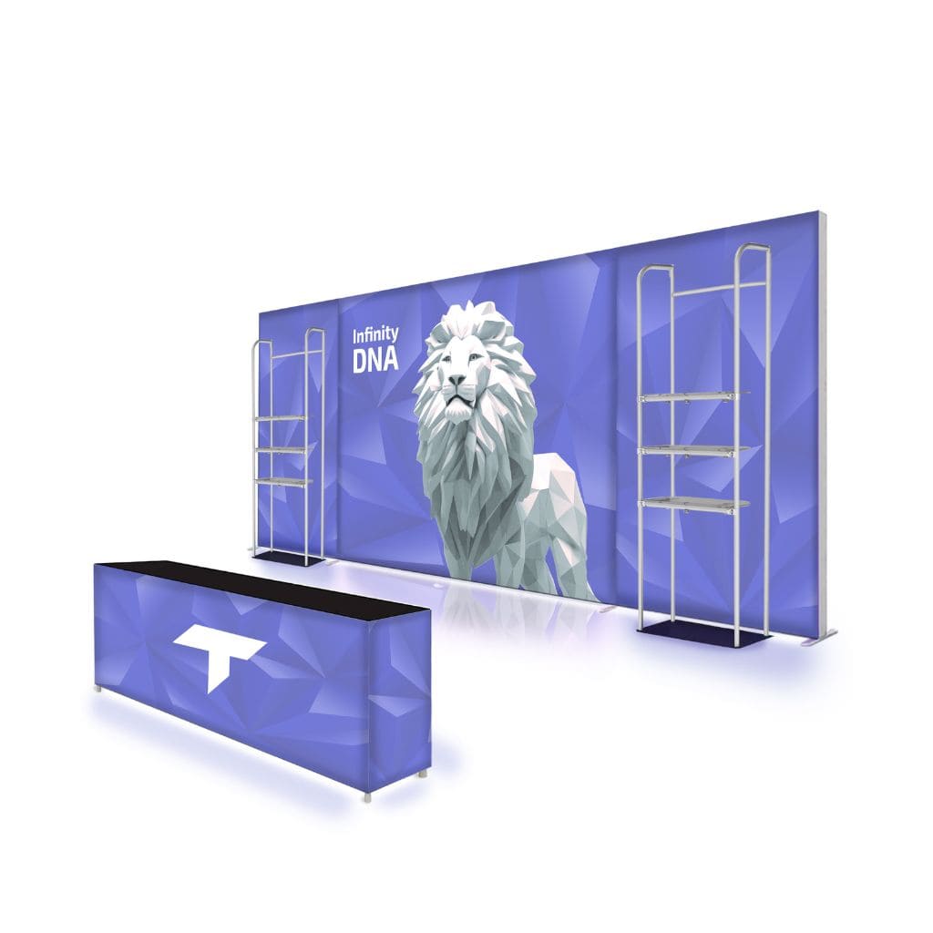 10 x 20 Infinity DNA Merchandiser Trade Show Booth