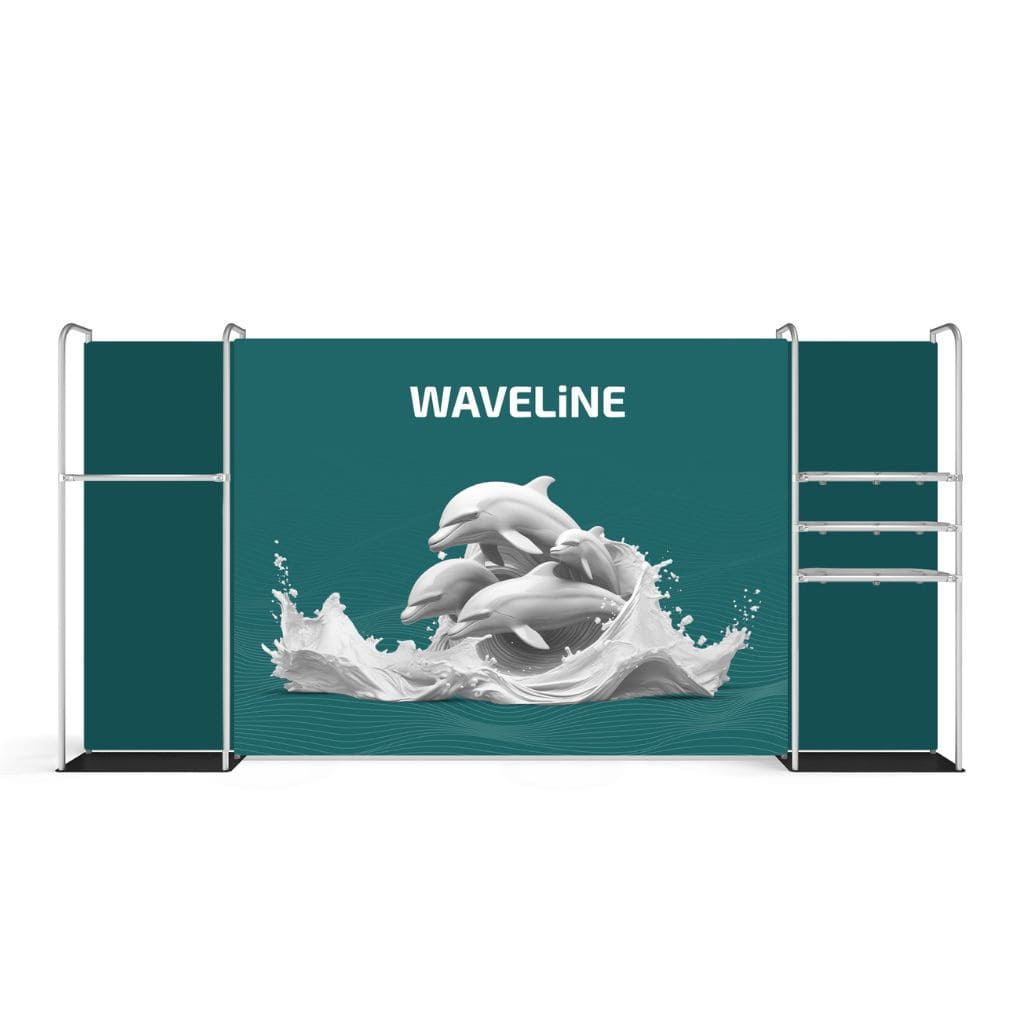 10 x 20 WaveLine Merchandiser Trade Show Booth