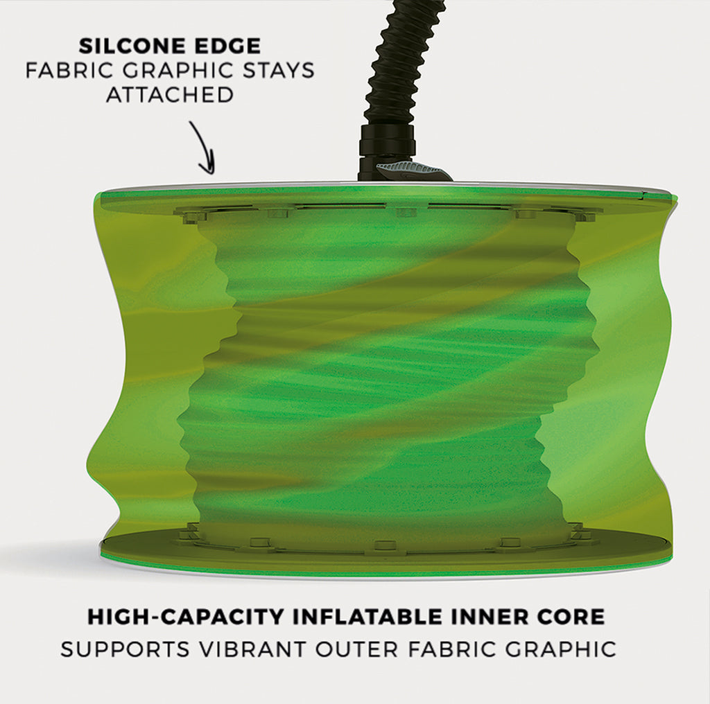 10.5' WaveLight Air Backlit Inflatable Round Tower