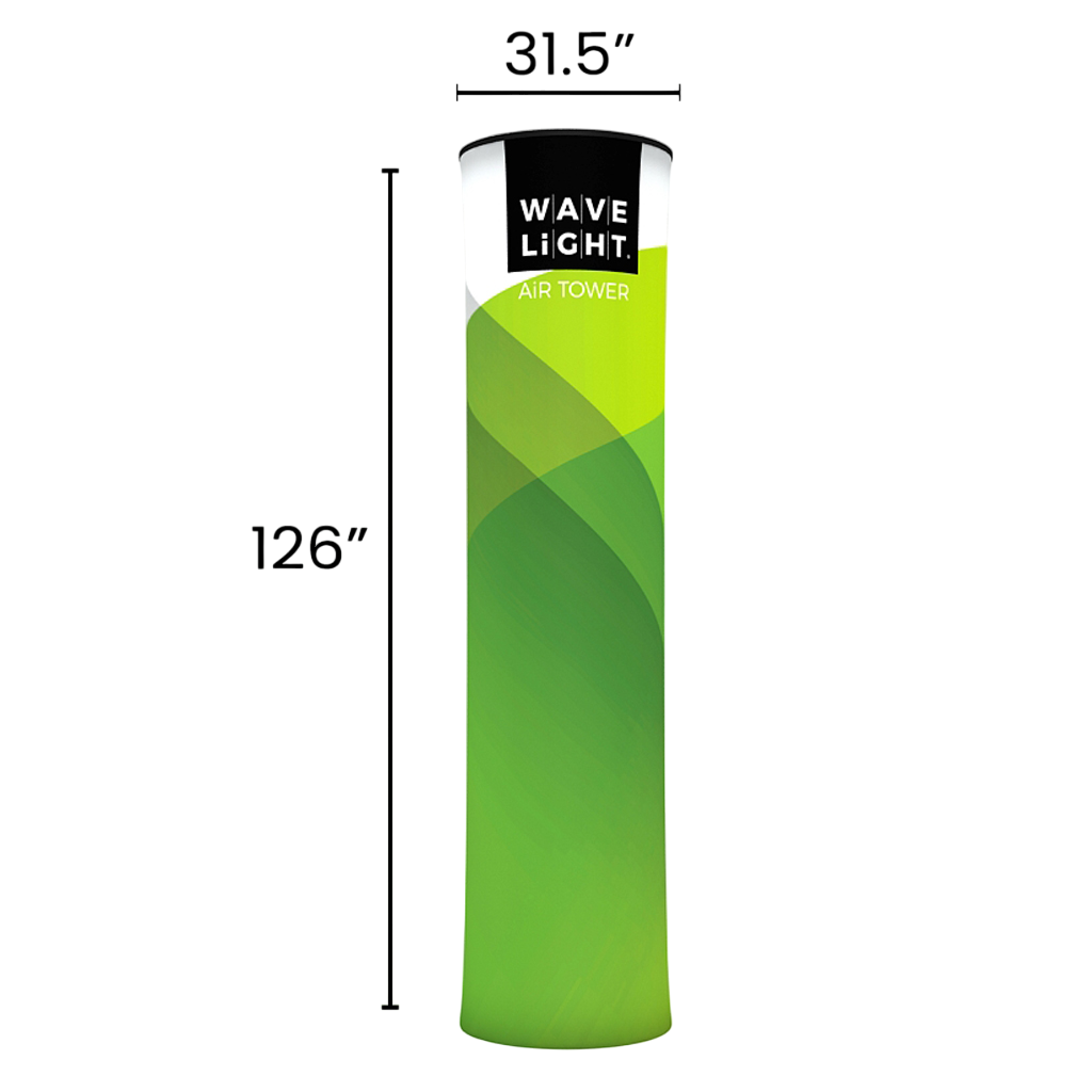 10.5' WaveLight Air Backlit Inflatable Round Tower