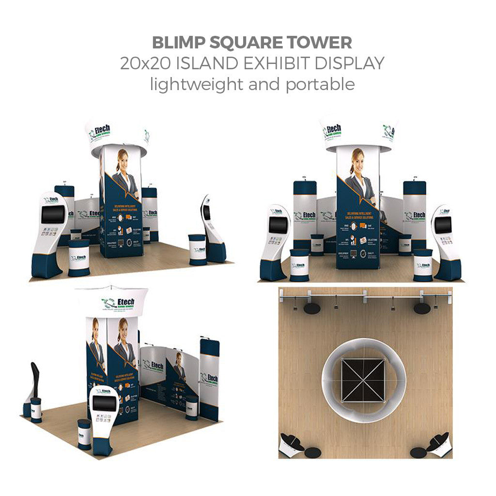 15' WaveLight Rotating Blimp Squared Tower