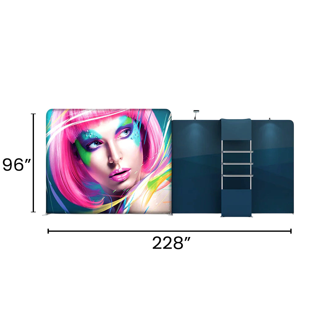 20' WaveLight Backlit Waterfall Shelf Display