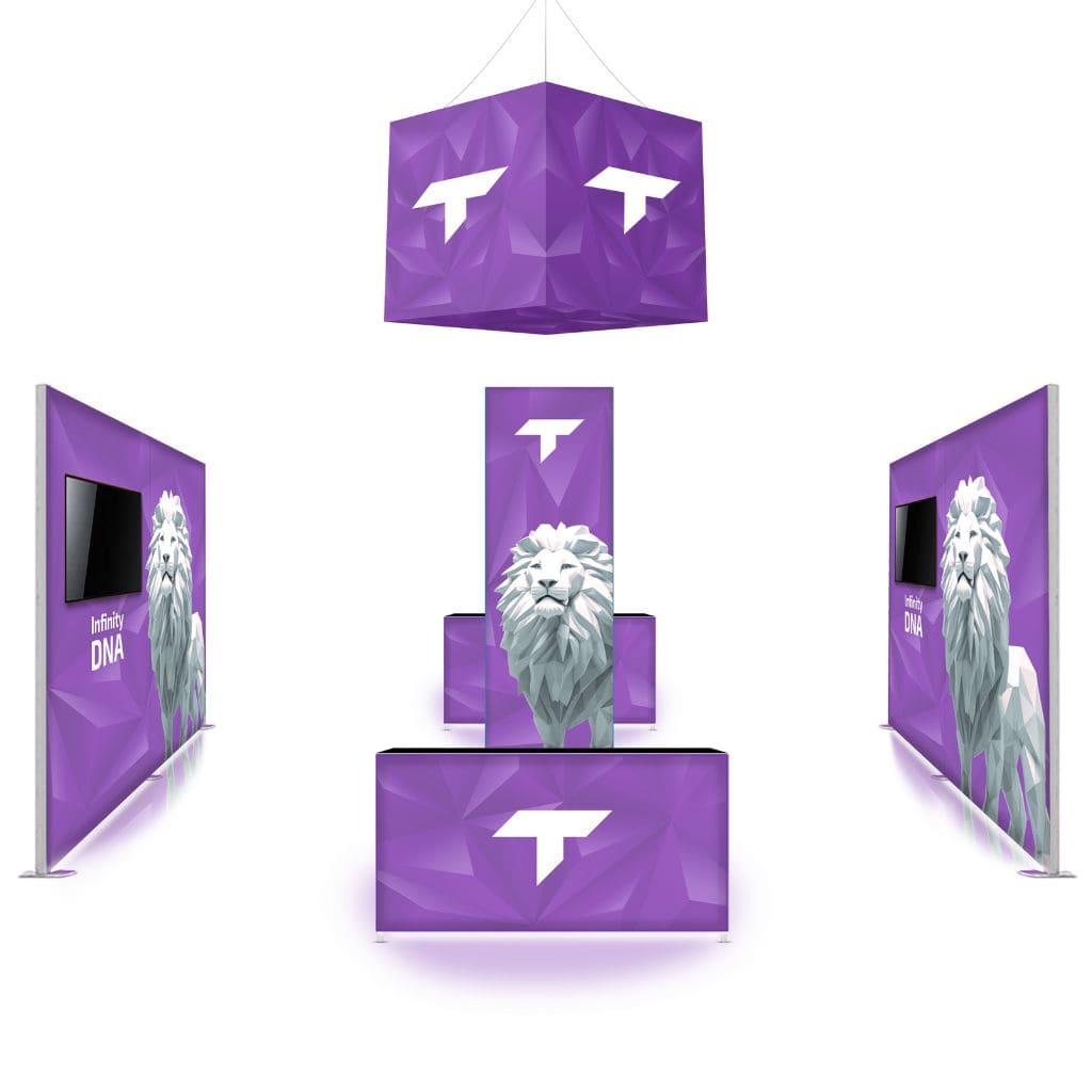 20 x 20 Infinity DNA Island Trade Show Booth