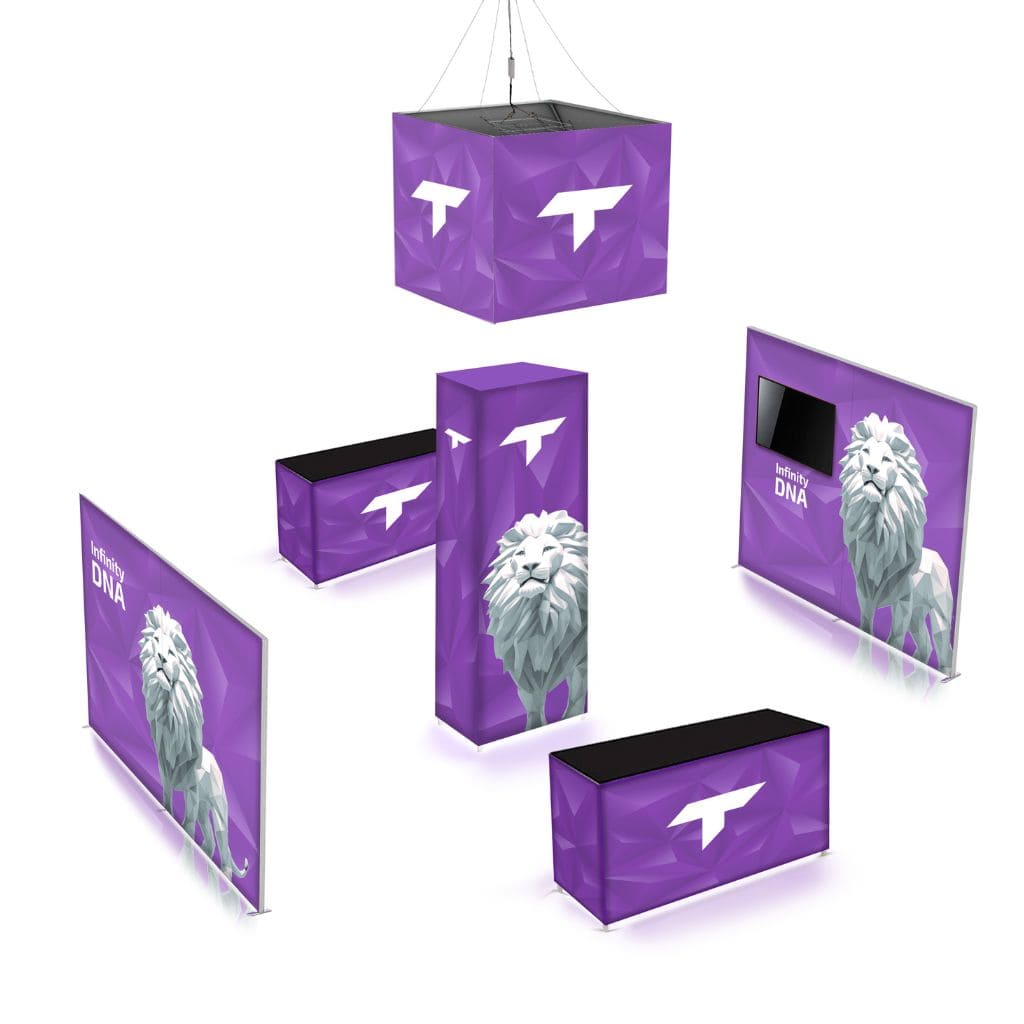 20 x 20 Infinity DNA Island Trade Show Booth