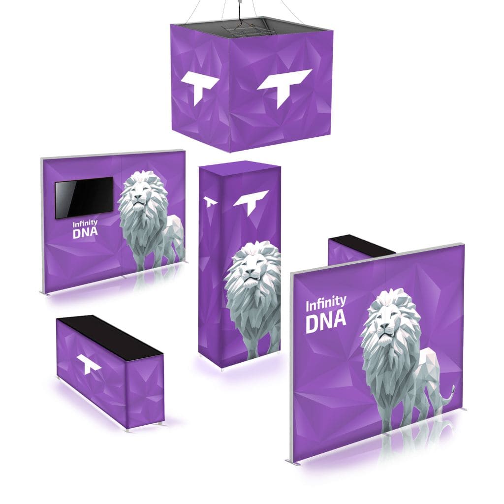 20 x 20 Infinity DNA Island Trade Show Booth