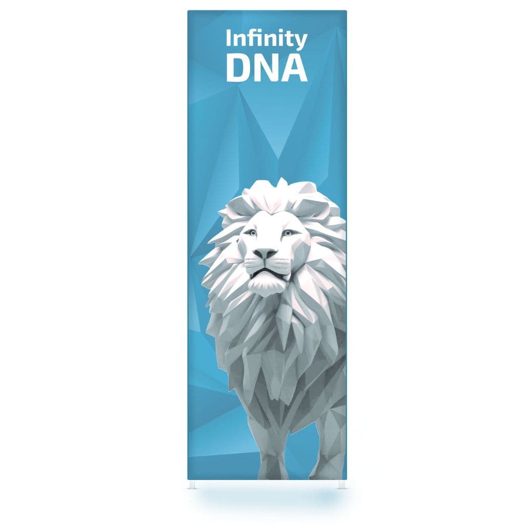 20 x 20 Infinity DNA Peninsula Trade Show Booth Kit 1