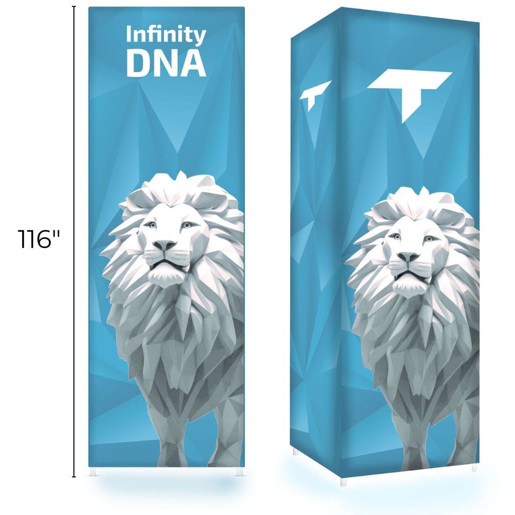 20 x 20 Infinity DNA Peninsula Trade Show Booth Kit 1