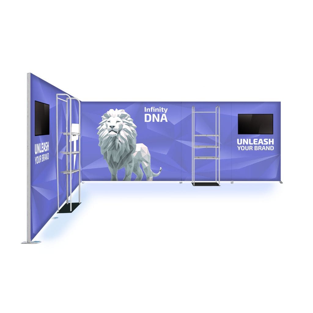 20 x 20 Infinity DNA Corner Trade Show Booth