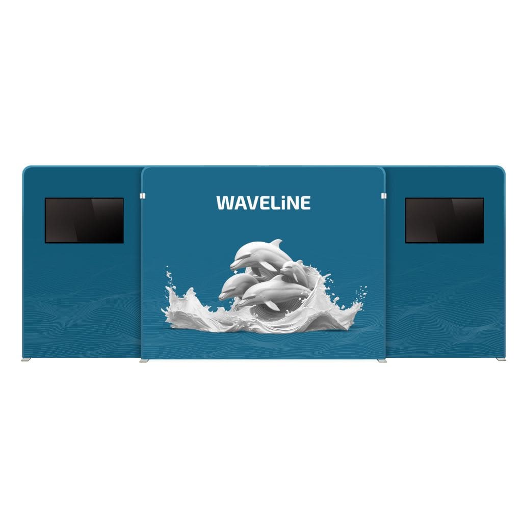 20 x 20 WaveLine Media Peninsula Trade Show Booth