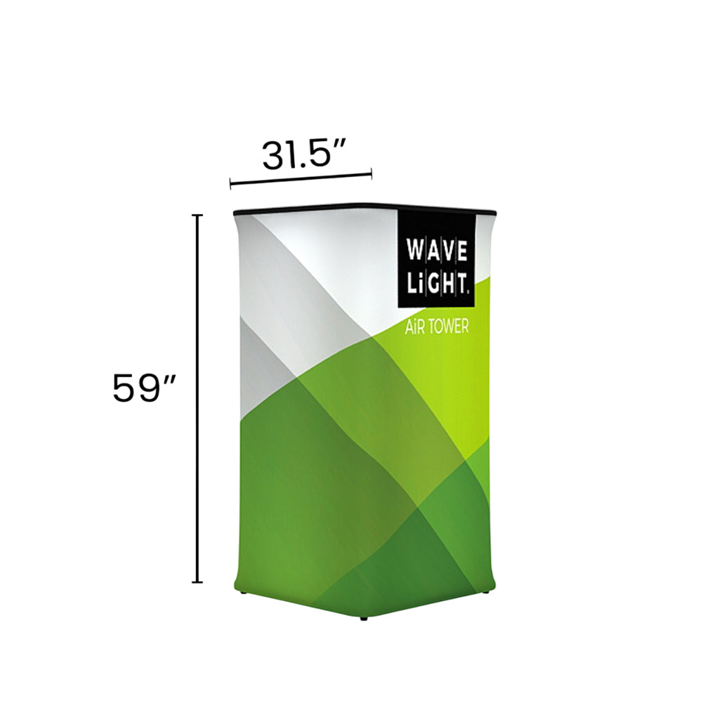 5' WaveLight Air Backlit Inflatable Square Tower