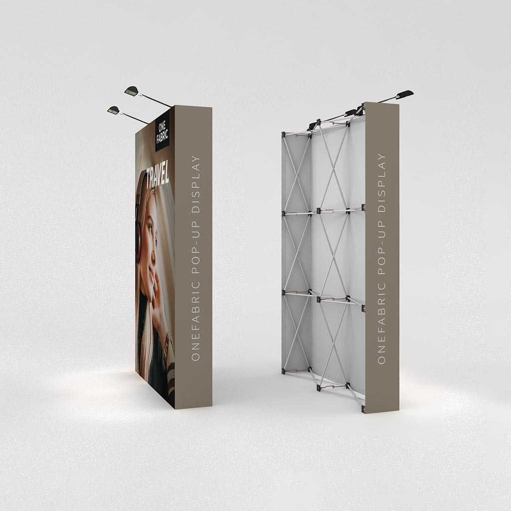 5' OneFabric Portable Pop Up Trade Show Display