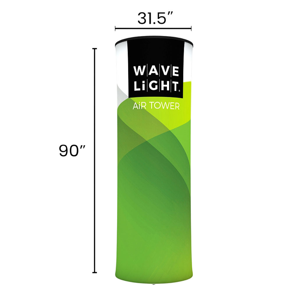 7.5' WaveLight Air Backlit Inflatable Round Tower
