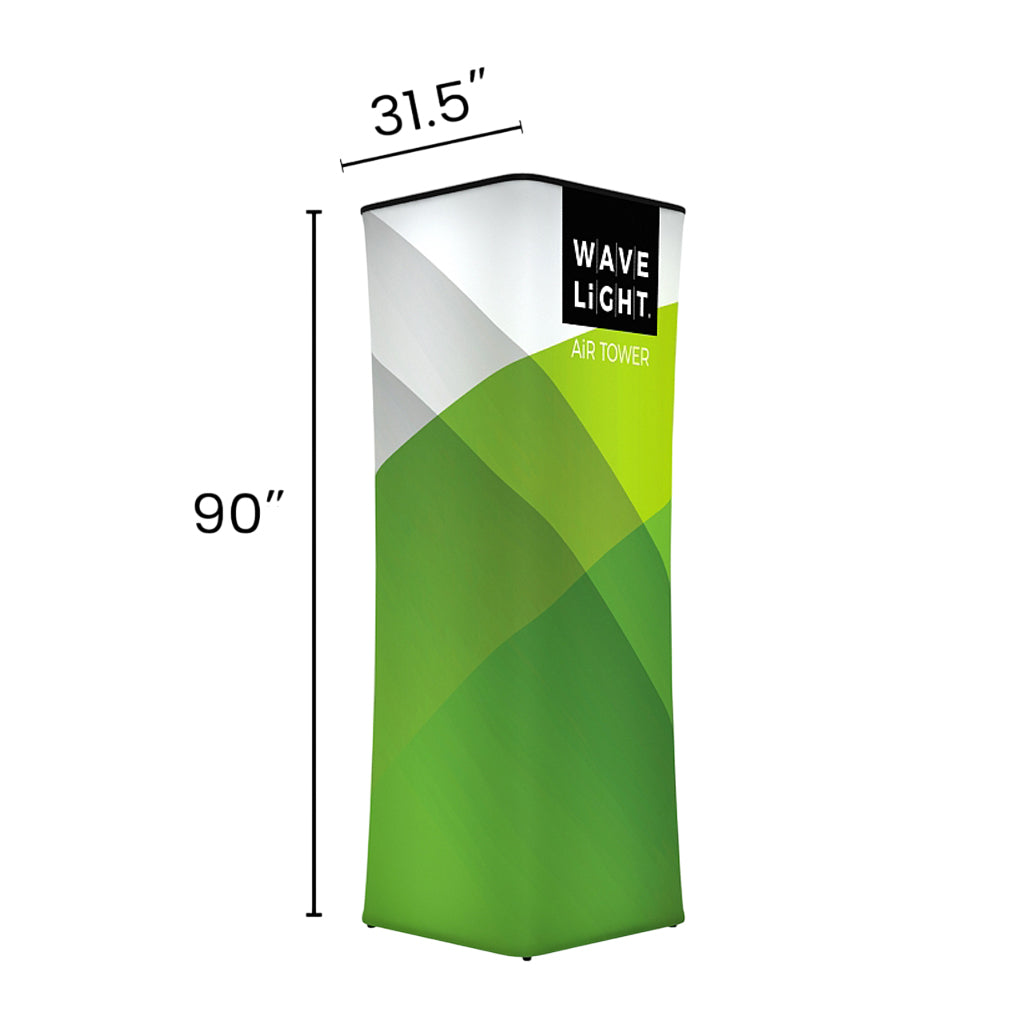 7.5' WaveLight Air Backlit Inflatable Square Tower