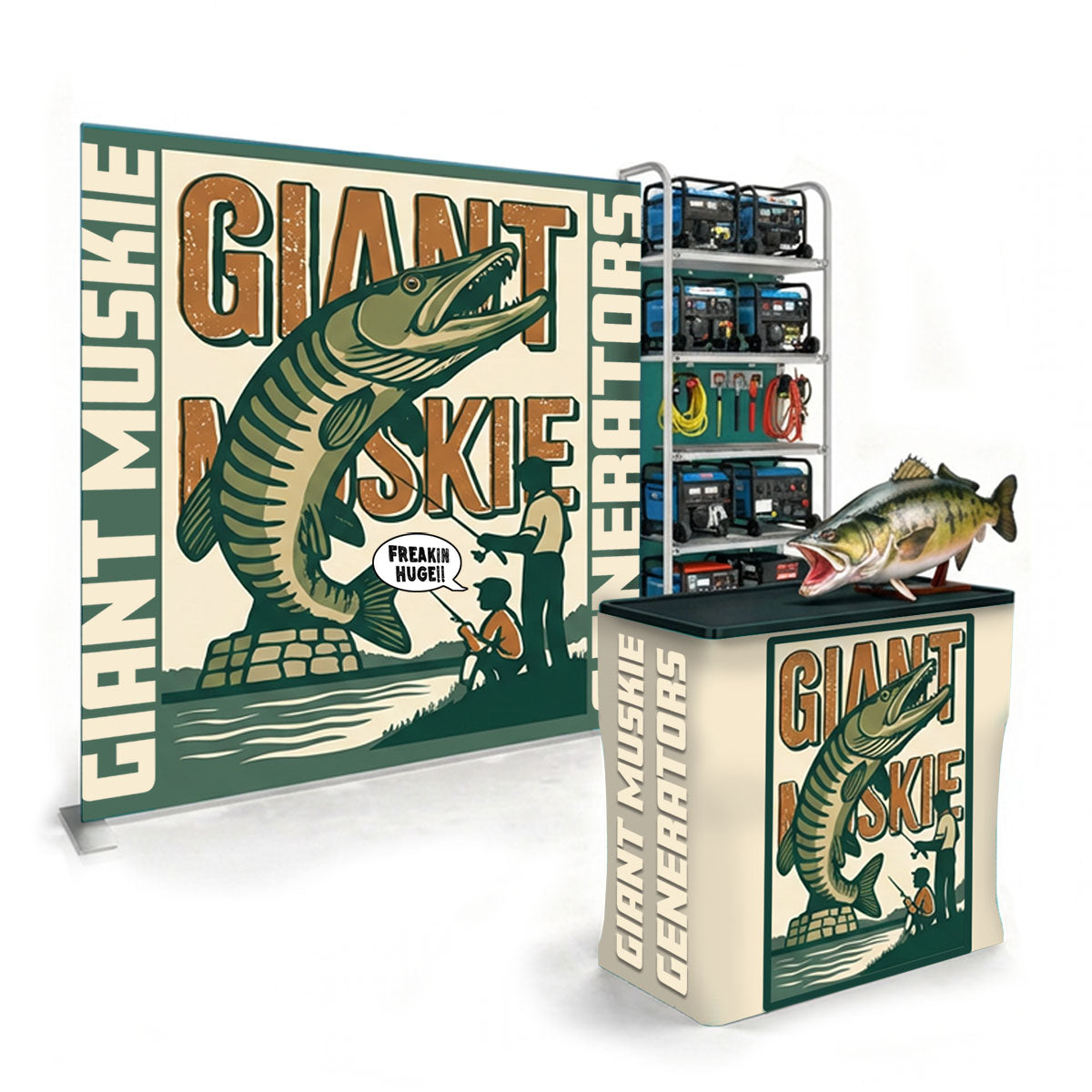 10 x 10 WaveLine Merchandiser Trade Show Booth