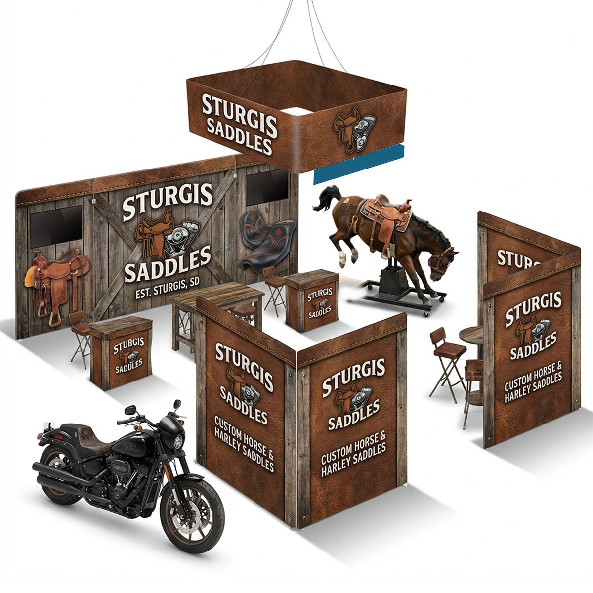 20 x 20 WaveLine Media Peninsula Trade Show Booth