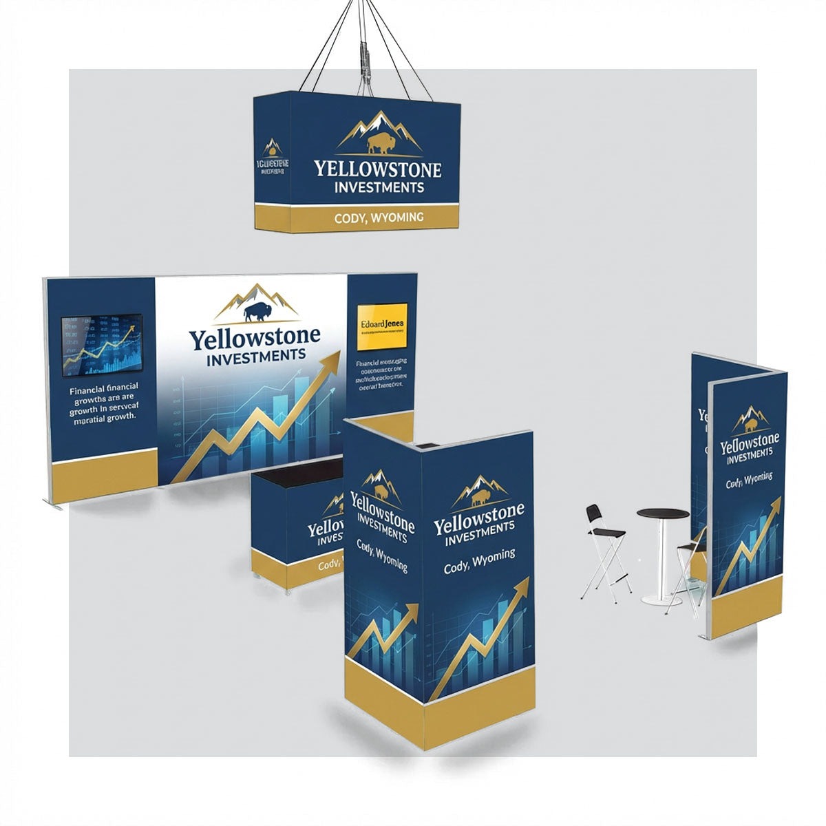 20 x 20 Infinity DNA Peninsula Trade Show Booth Kit 2