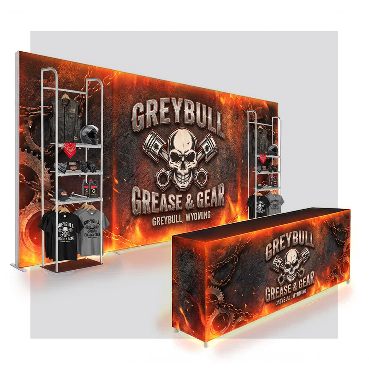 10 x 20 Infinity DNA Merchandiser Trade Show Booth