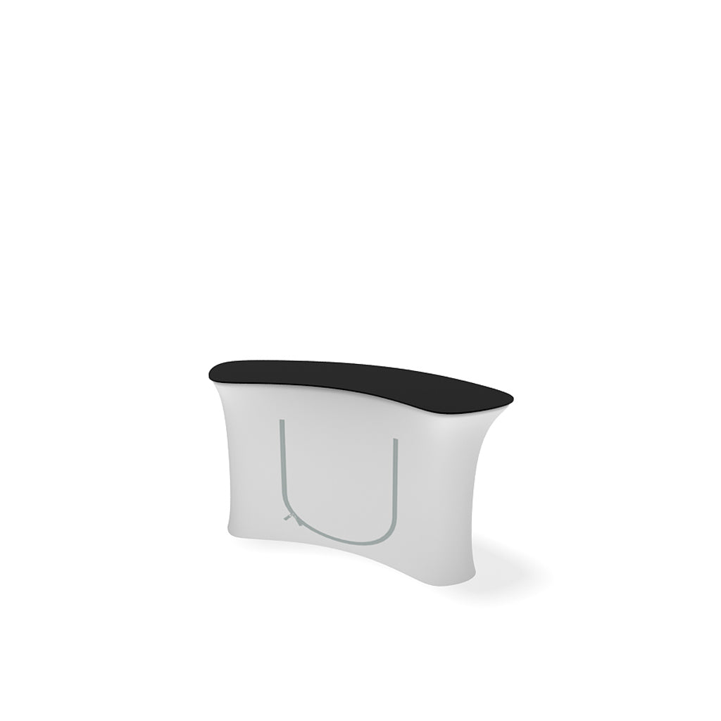 6' Curved InfoDesk Trade Show Counter