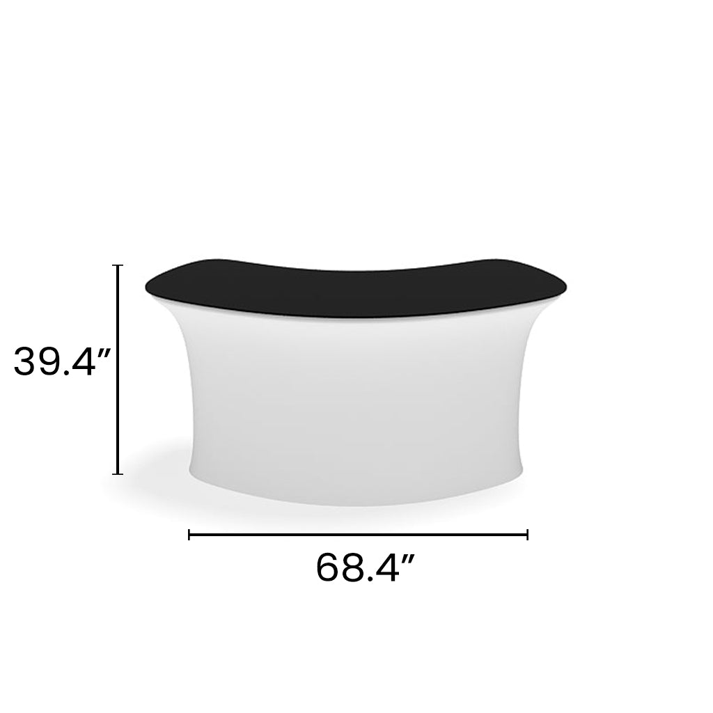 6' Curved InfoDesk Trade Show Counter
