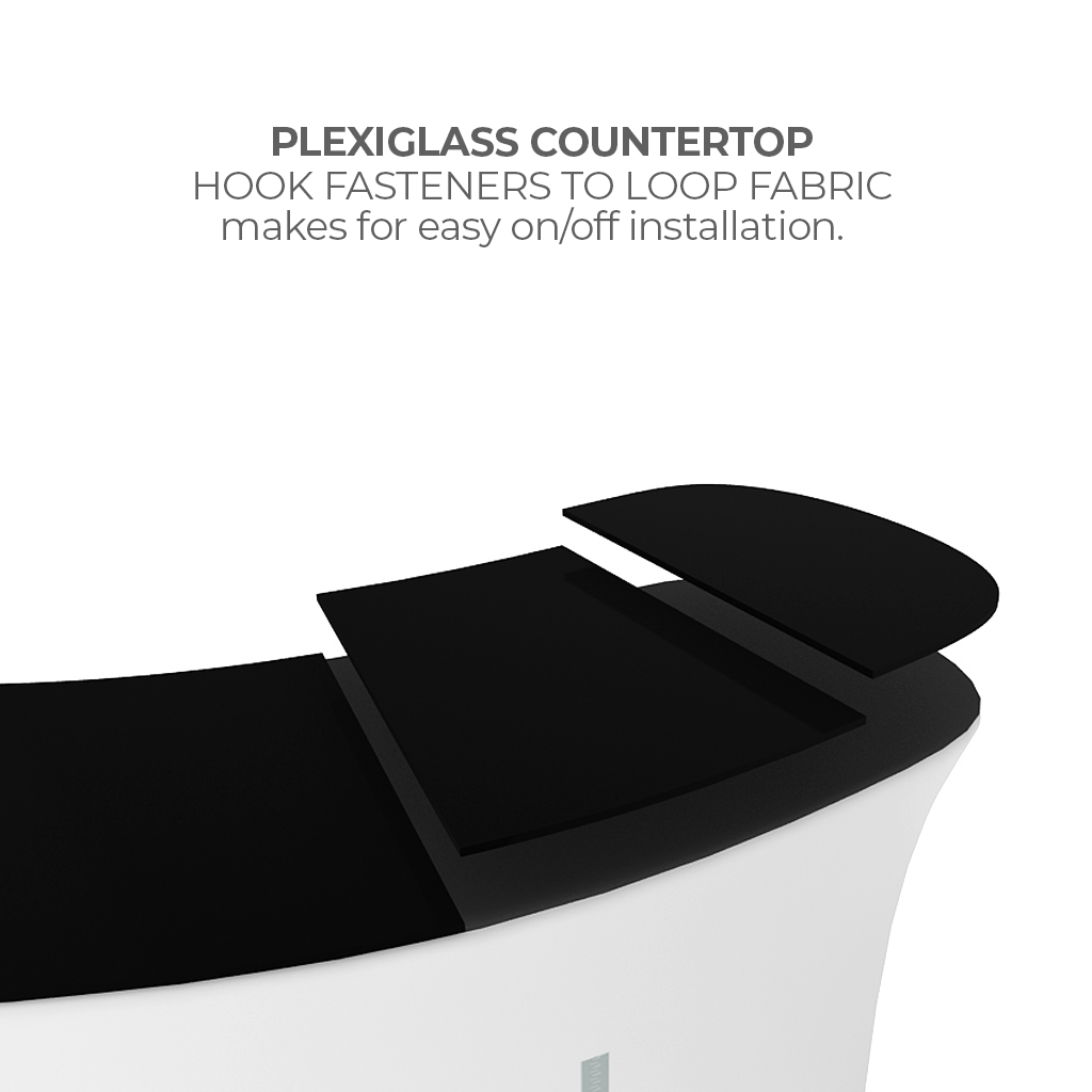 10' Curved InfoDesk Trade Show Counter