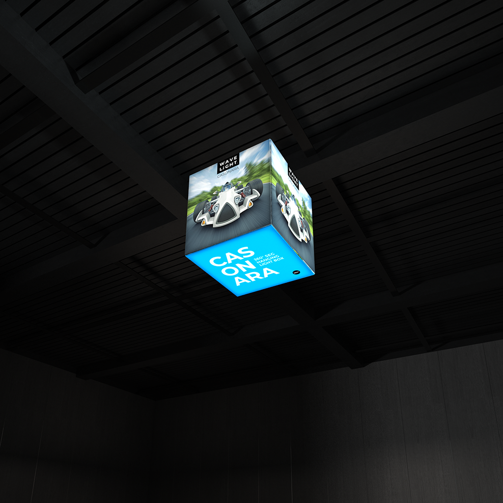 3' WaveLight Casonara Blimp Hanging Cube Light Box