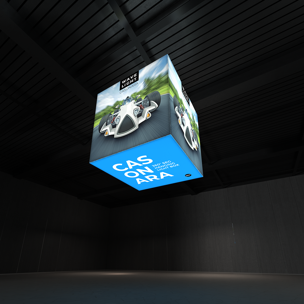 6.5' WaveLight Casonara Blimp Hanging Cube Light Box