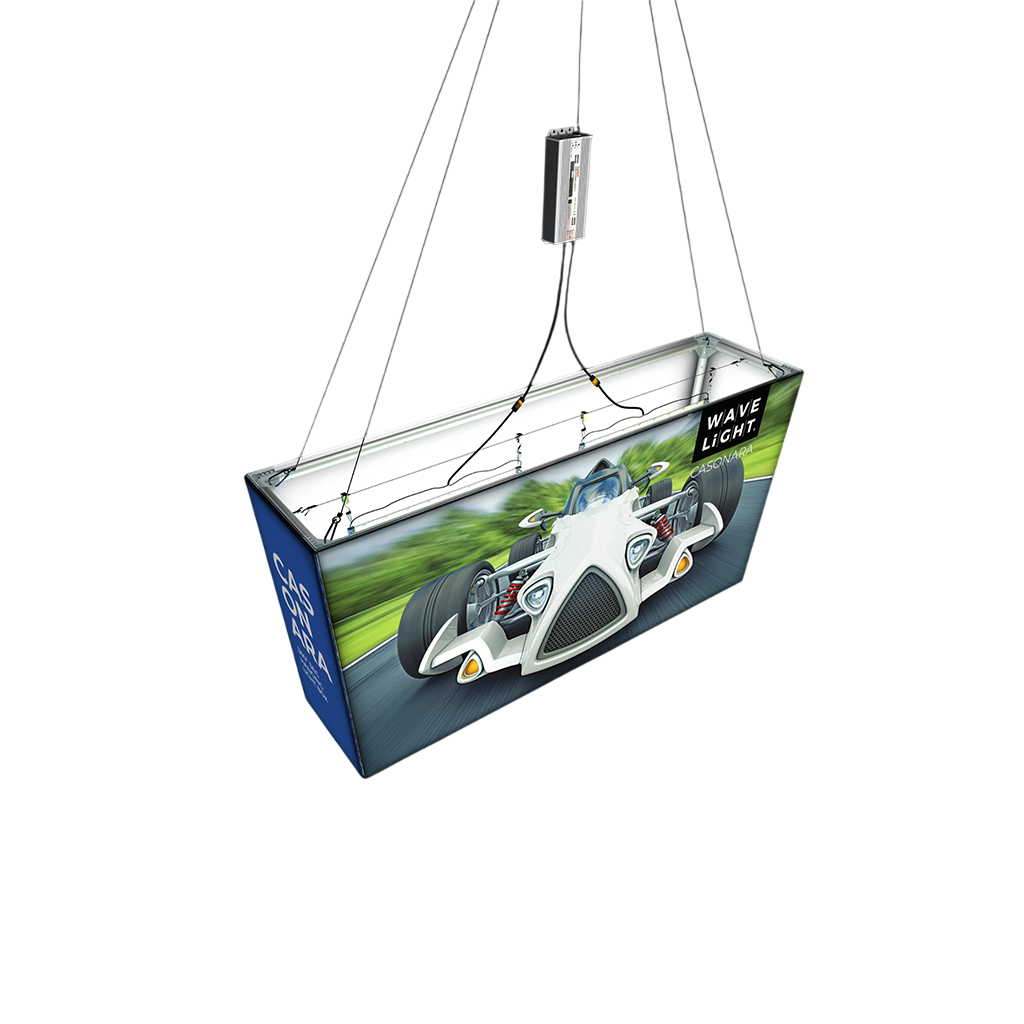 6.5' WaveLight Casonara Blimp Hanging Rectangle Light Box