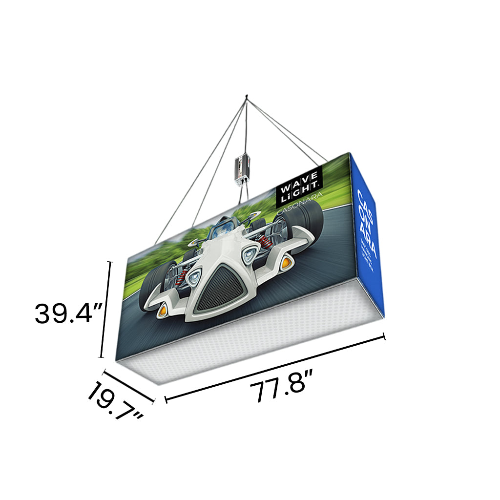 6.5' WaveLight Casonara Blimp Hanging Rectangle Light Box