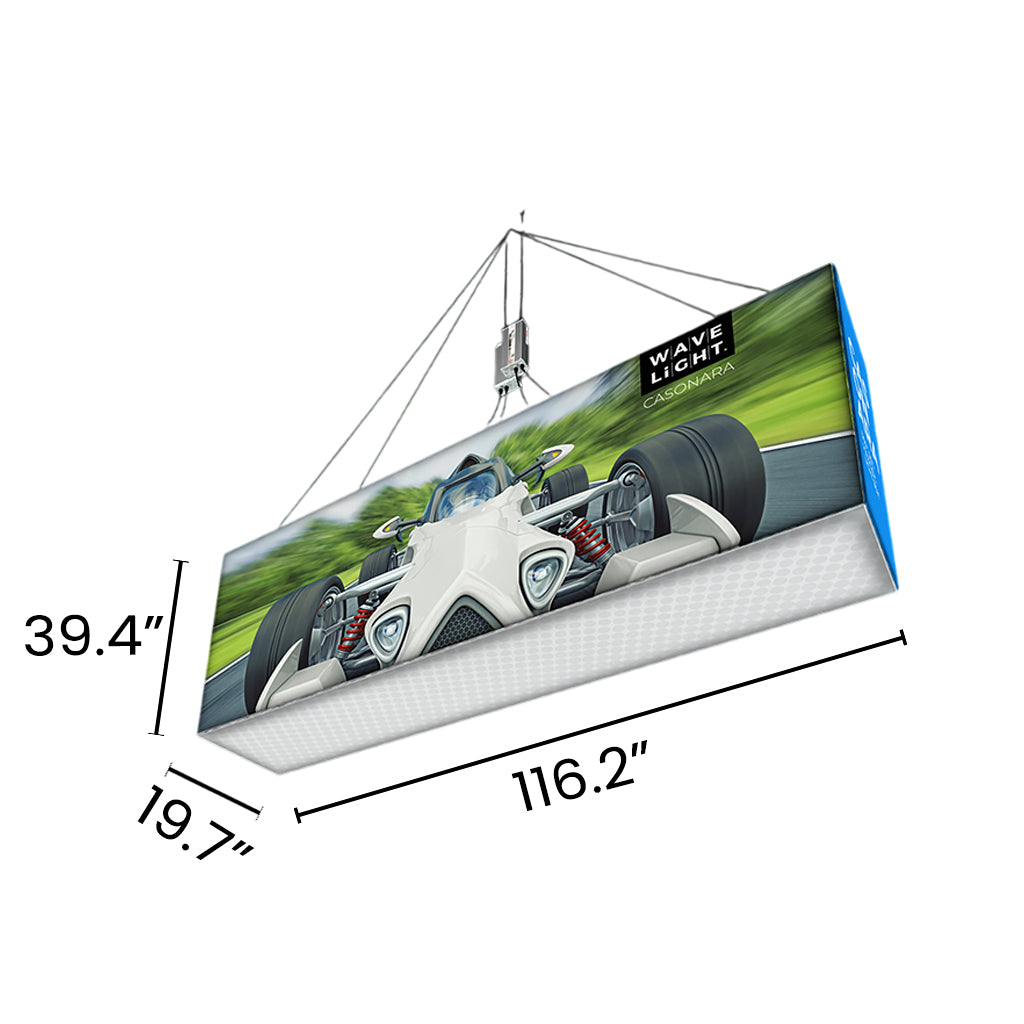 10' WaveLight Casonara Blimp Hanging Rectangle Light Box
