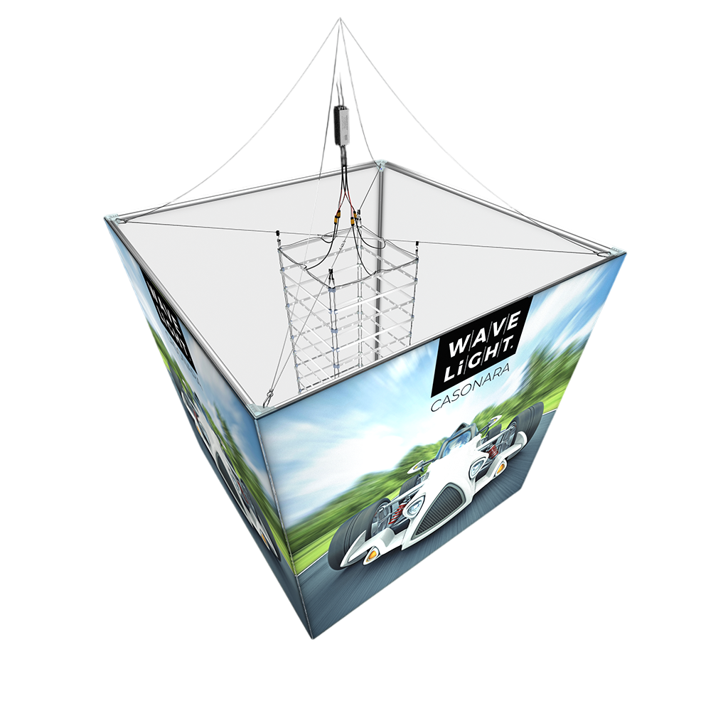 8' WaveLight Casonara Blimp Hanging Cube Light Box