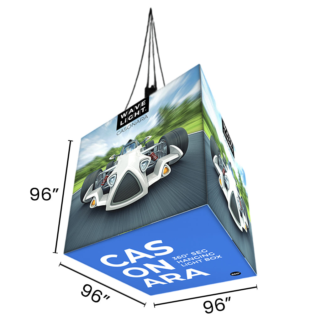 8' WaveLight Casonara Blimp Hanging Cube Light Box