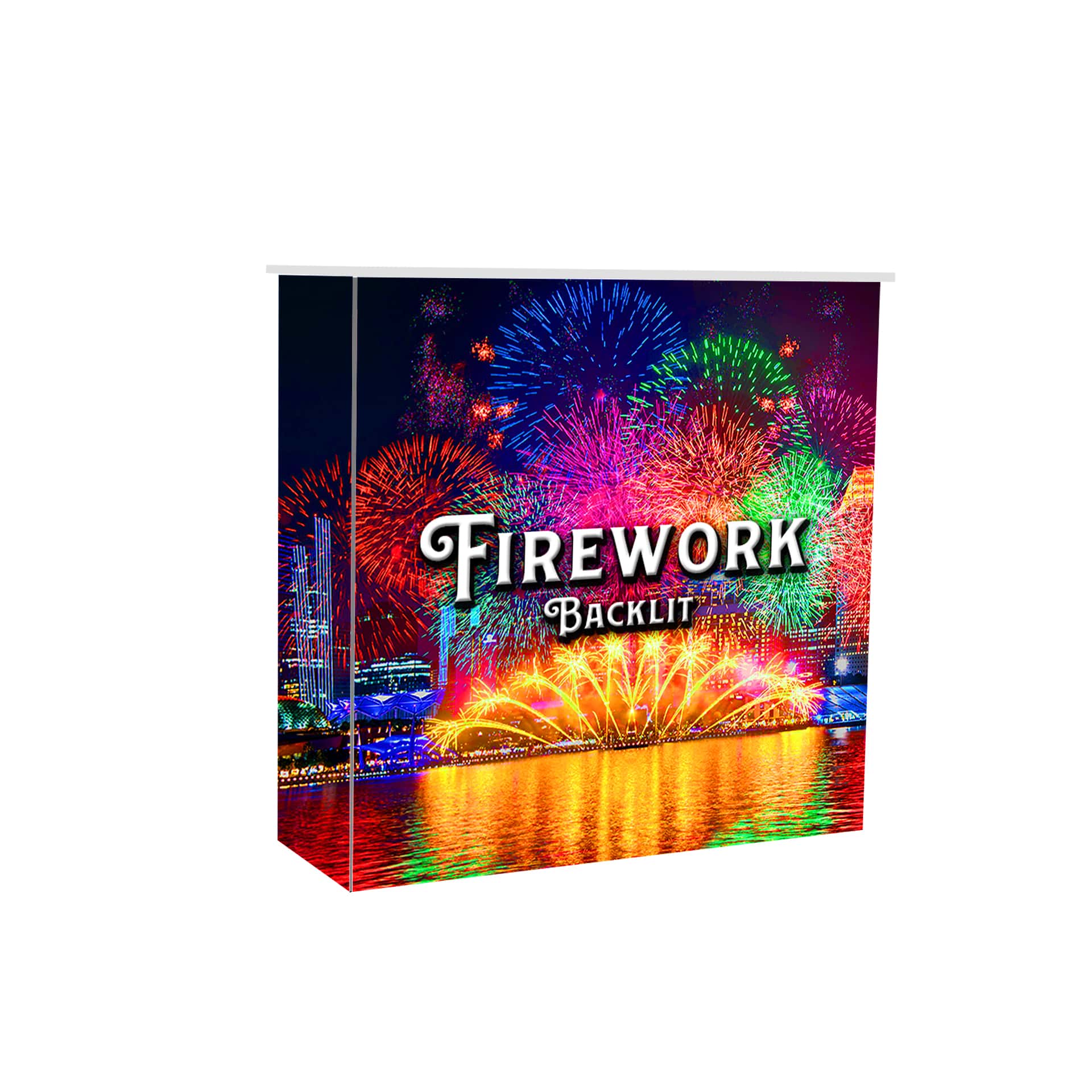 Firework Backlit Graphic Counter