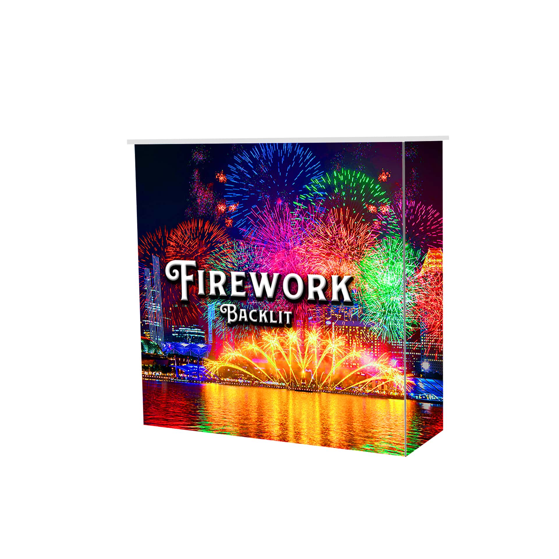 Firework Backlit Graphic Counter